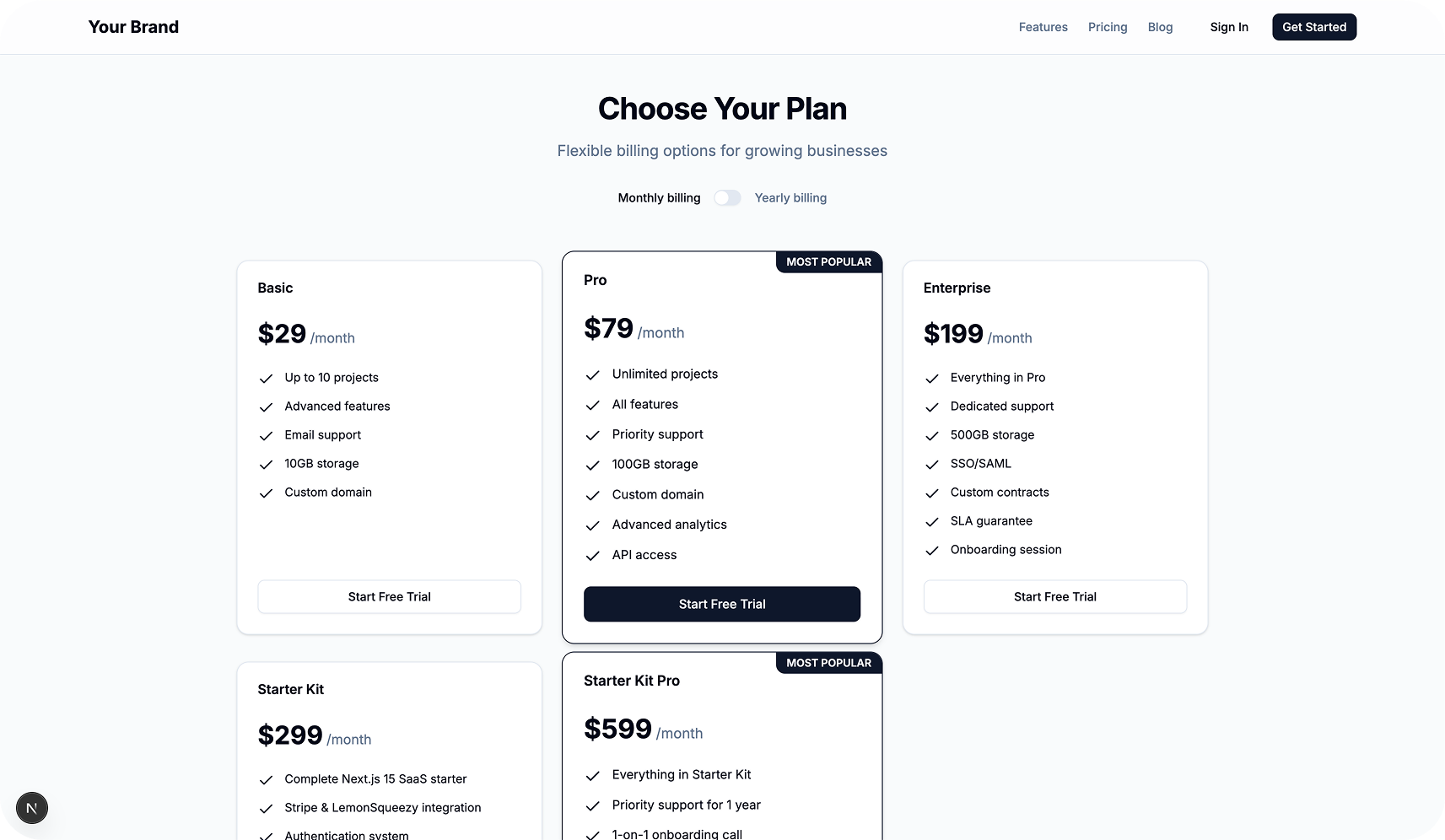 GetNextKit Subscriptions Plans