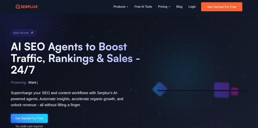 Serplux Landing Page