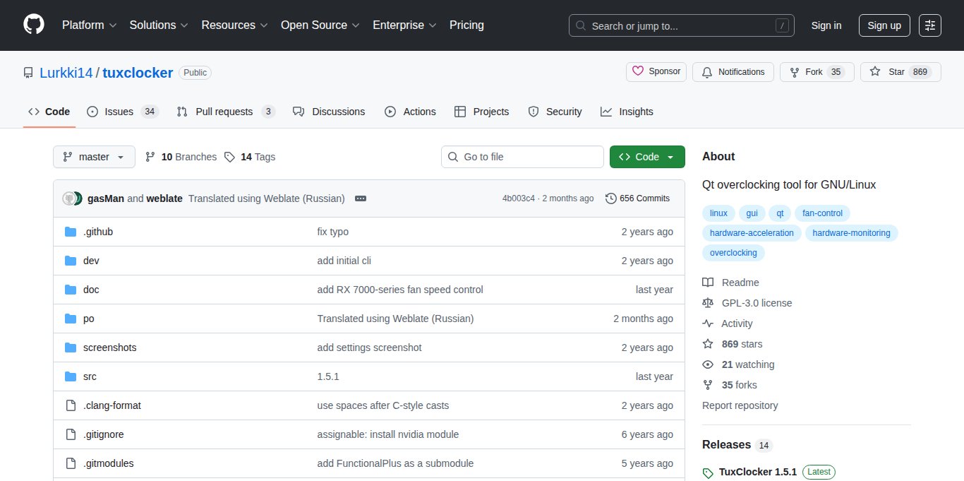 TuxClocker Landing page