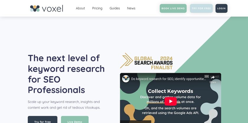 Voxeltool.io Landing Page