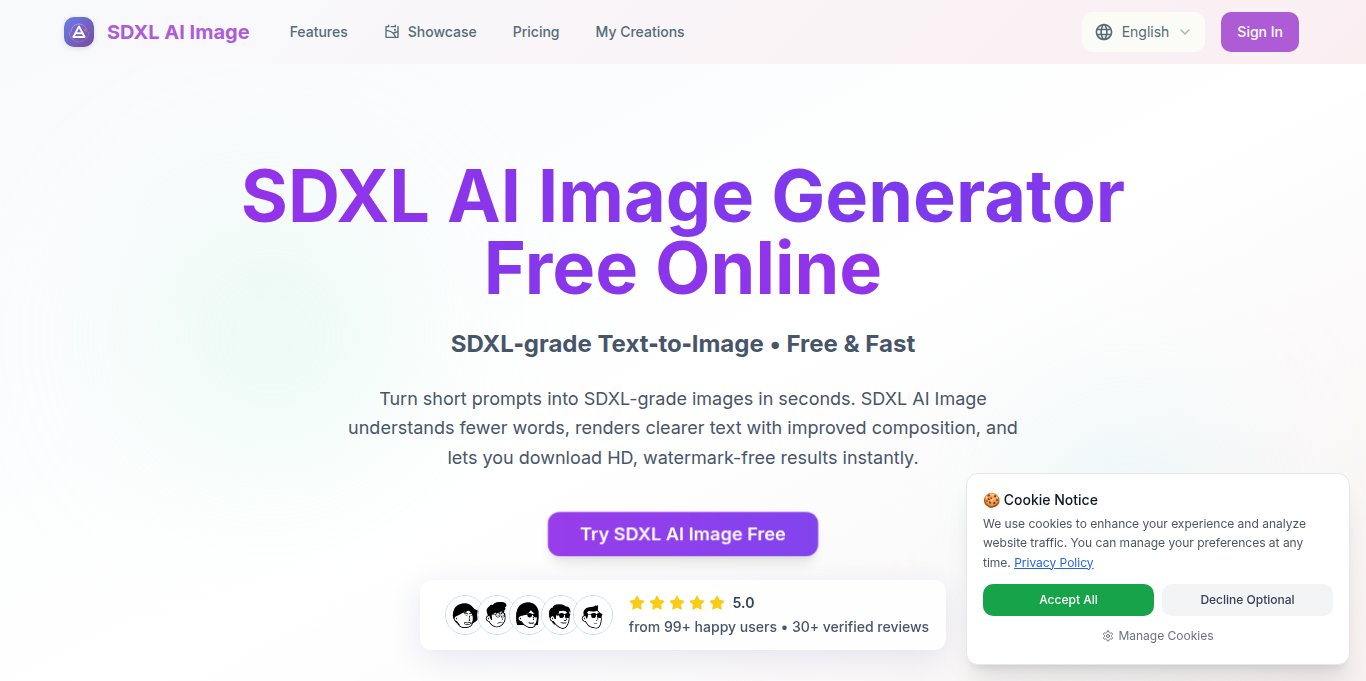 SDXLAI.org Landing page