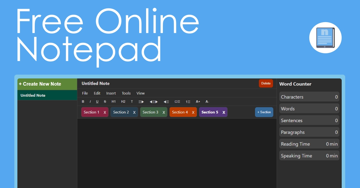 Online Notepad Online Notepad