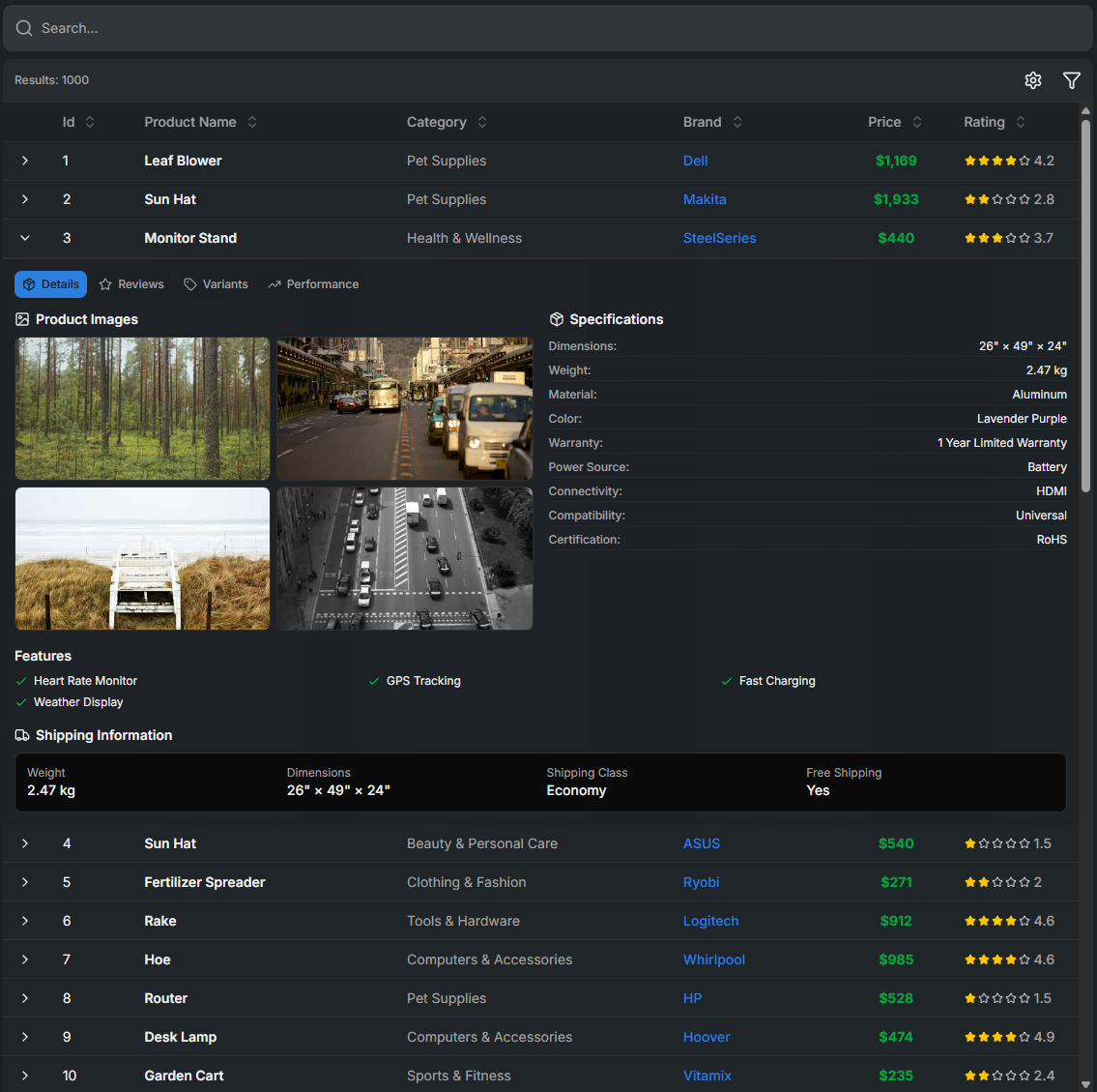 Tablefront Fully custom table layouts