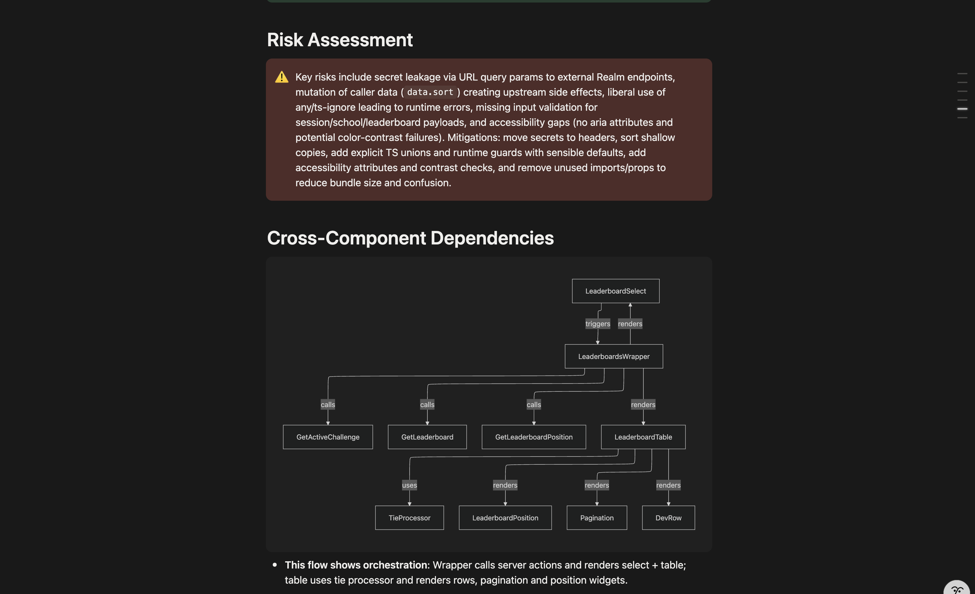 DocOnce Risk Assessment and Dependencies Flowchart