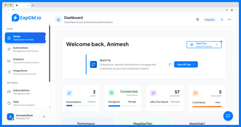 ZapDM Landing Page