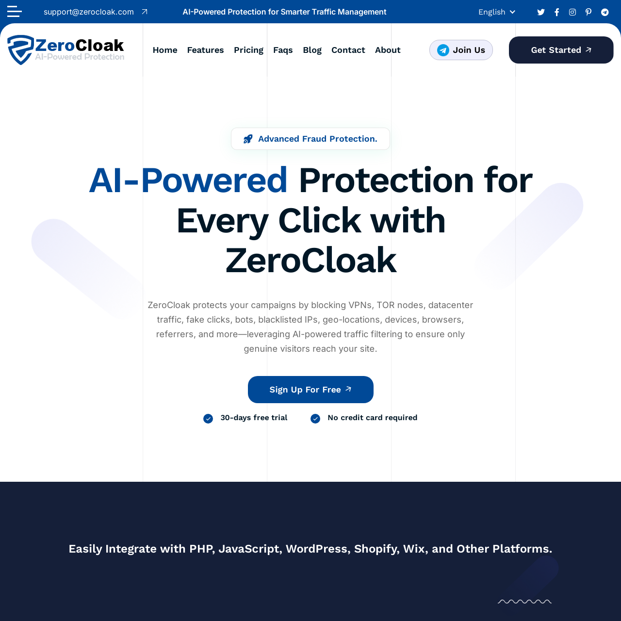 ZeroCloak website