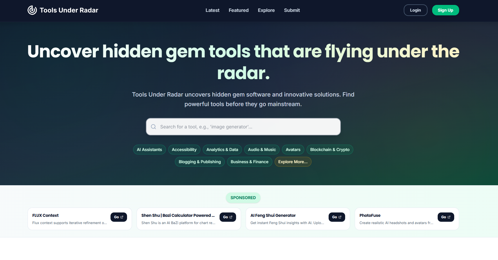 Tools Under Radar 