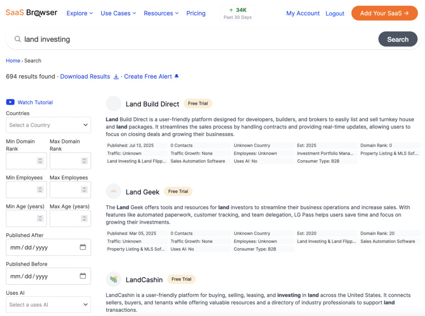 SaaS Browser Landing Page