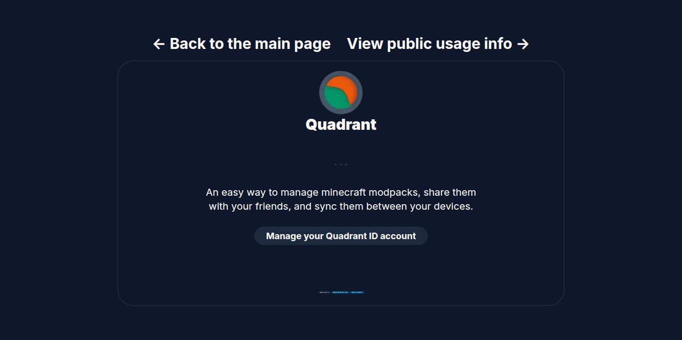 Quadrant Landing page