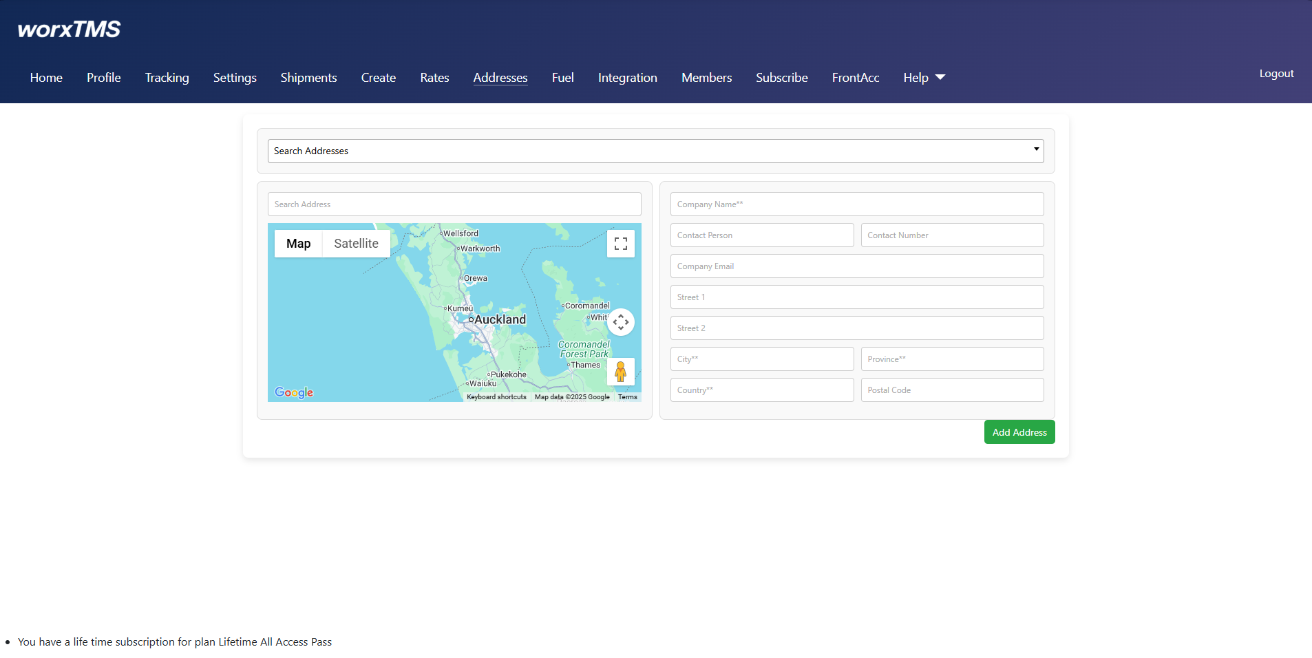 worxTMS Address Book