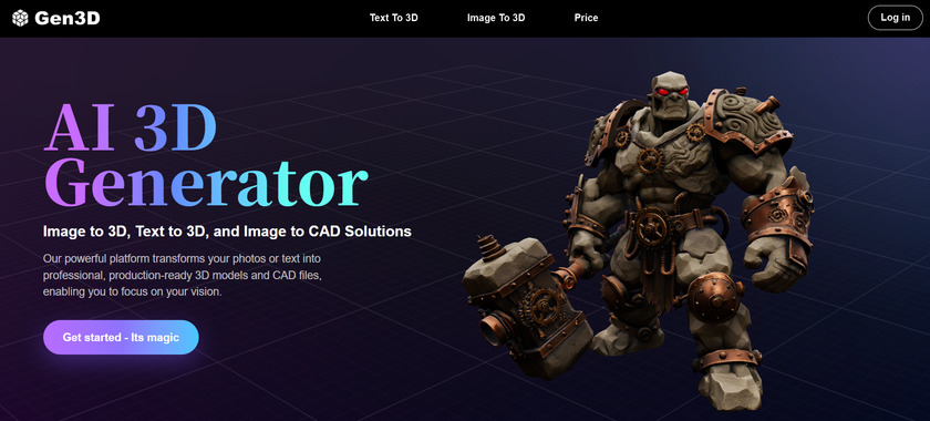 Gen3D.pro Landing Page