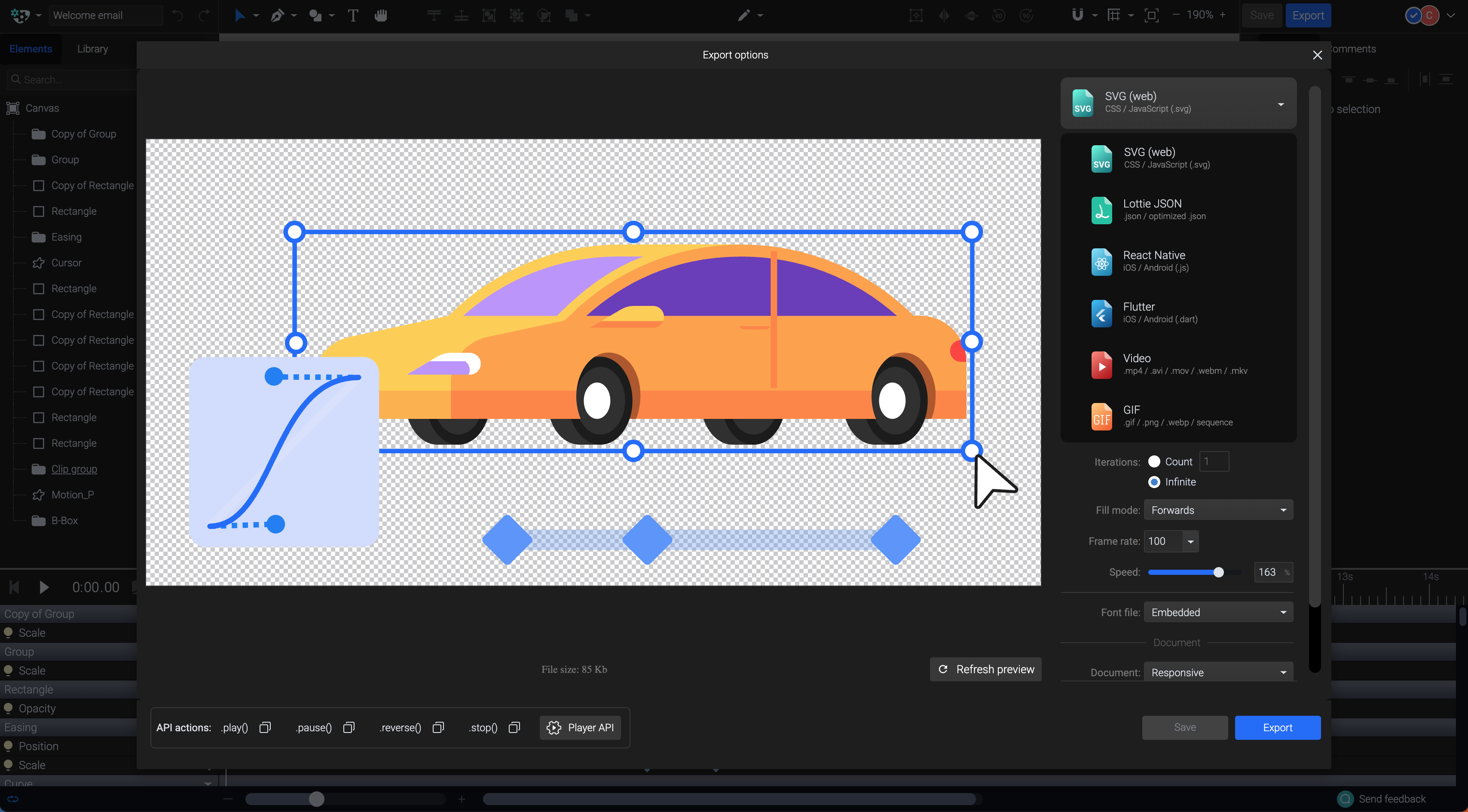 SVGator Car animation