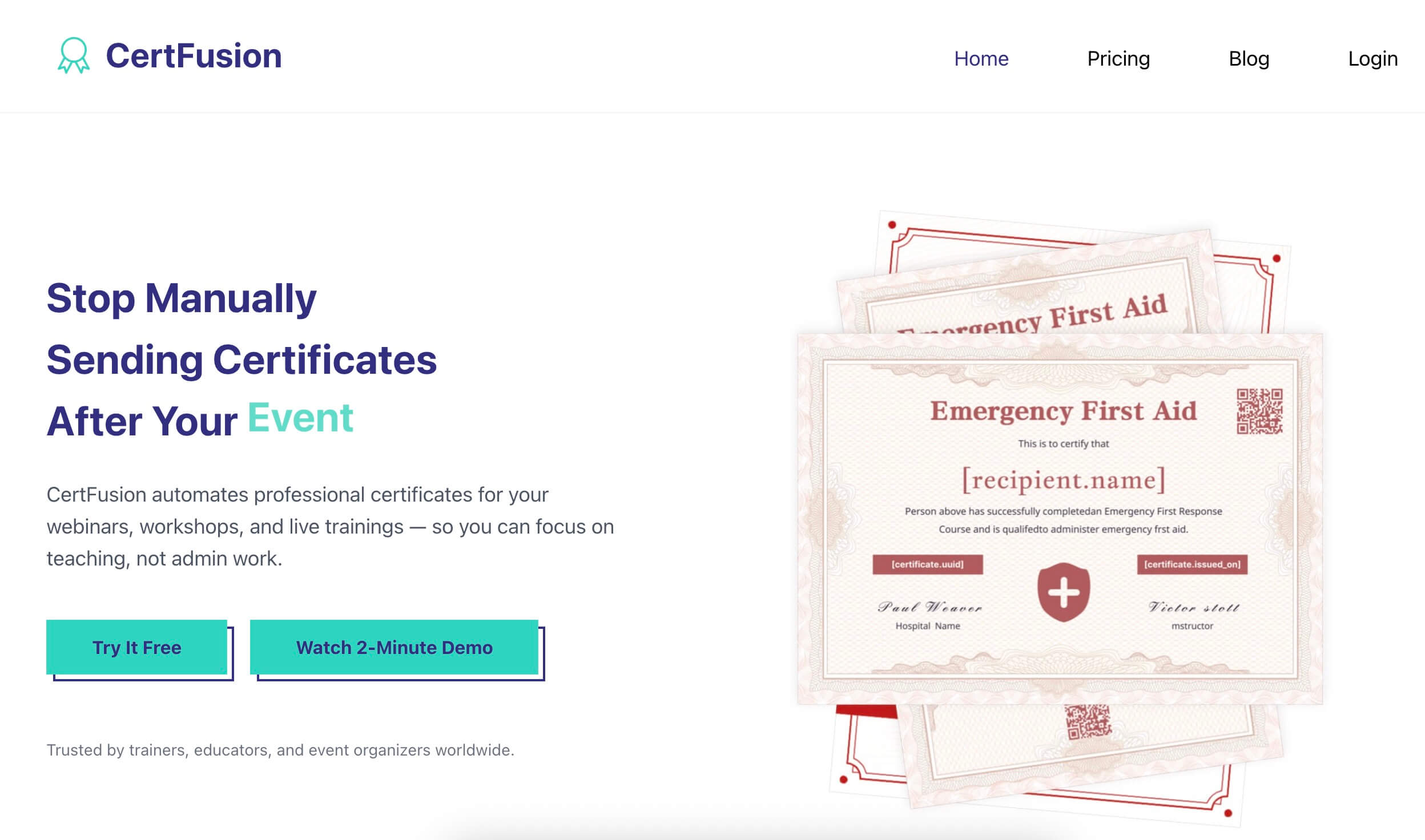 CertFusion Home