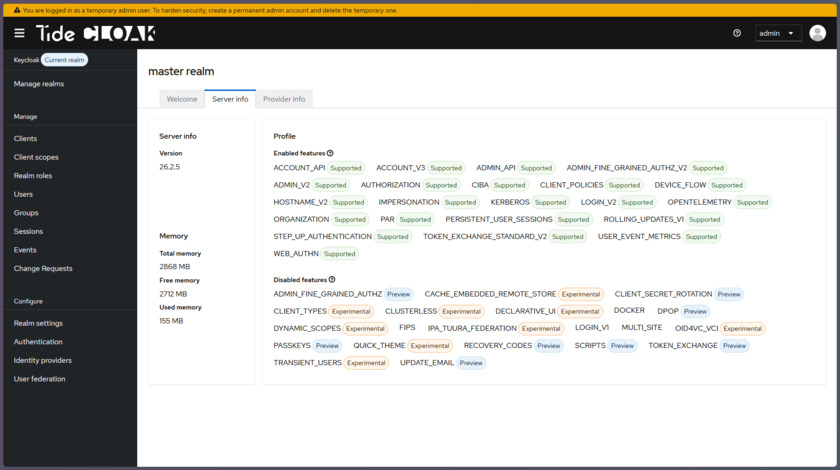 TideCloak Landing Page