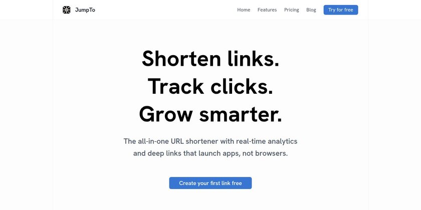 JumpTo.io Landing Page