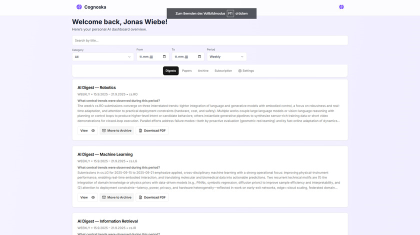 Cognoska Landing Page