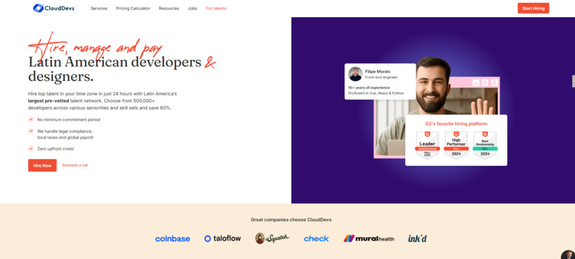 Cloud Devs Landing Page