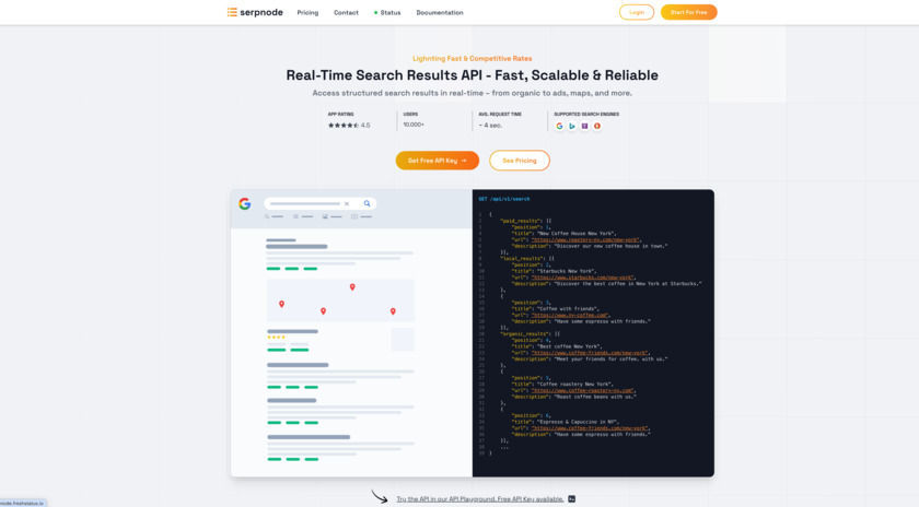 serpnode.com Landing Page
