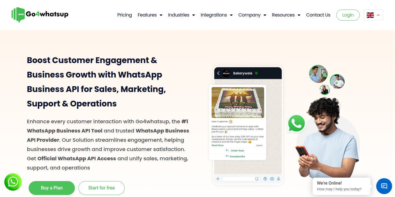 Go4Whatsup Landing page