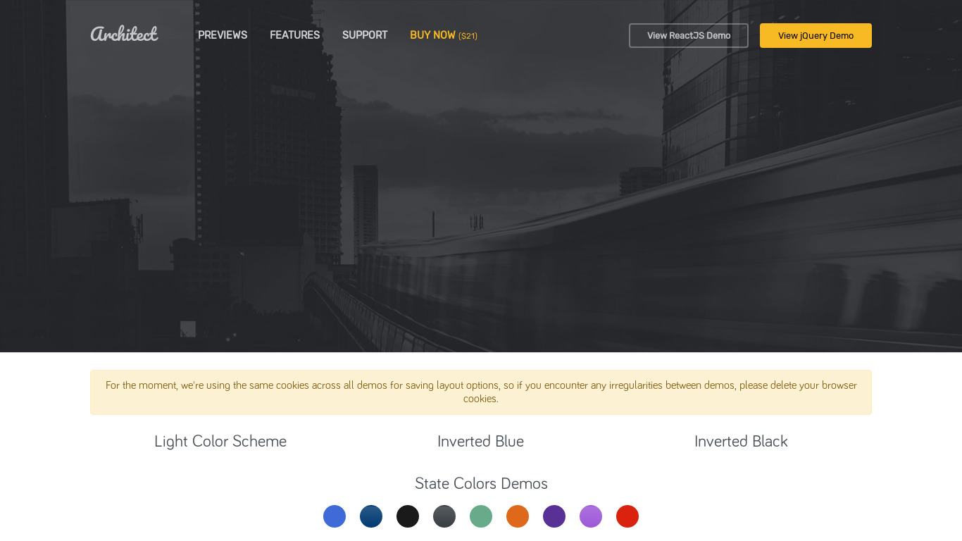 ArchitectUI Landing page