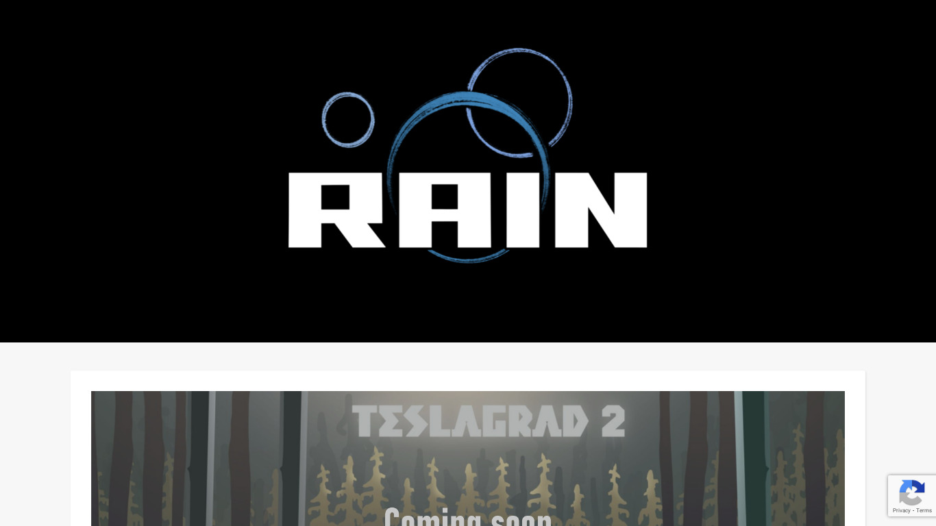Rain Landing page