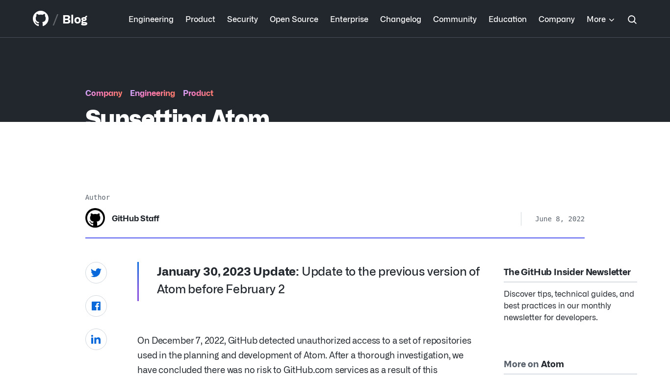 Teletype for Atom Landing page