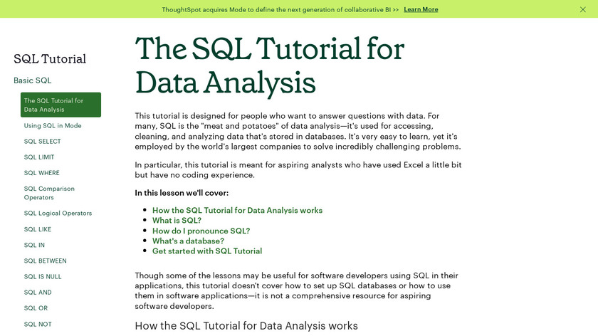 SQL School Landing Page
