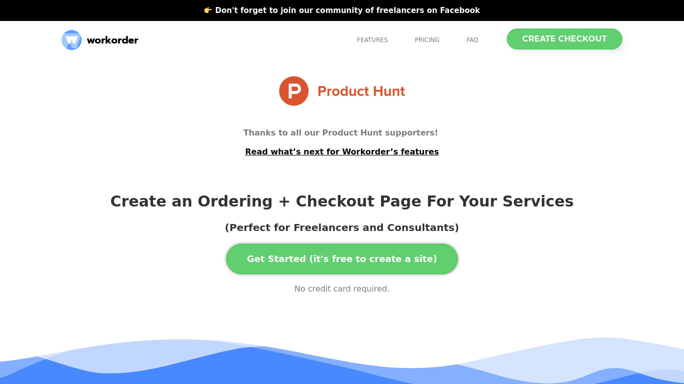 Workorder Landing page