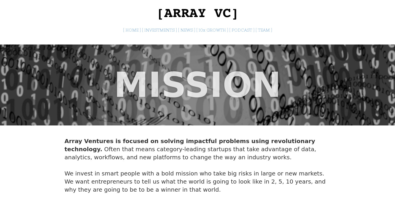 [Array] Podcast Landing page
