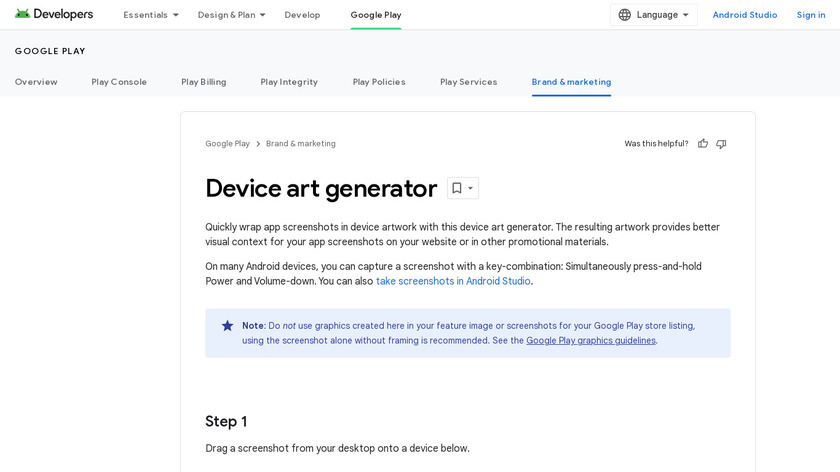 Device Art Generator Landing Page
