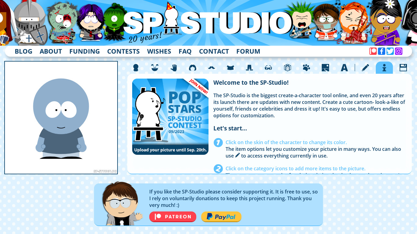 SP-Studio Landing page