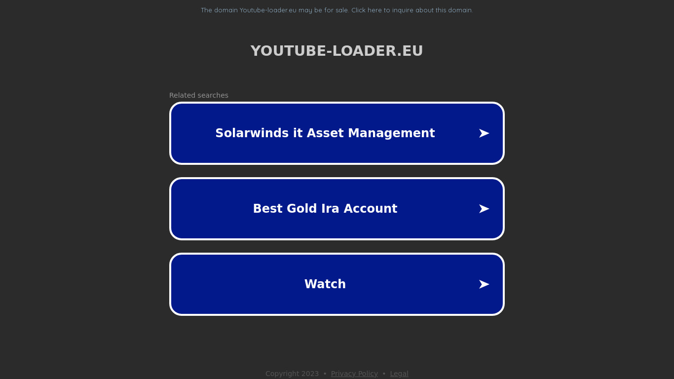 Youtube-Loader.eu Landing page