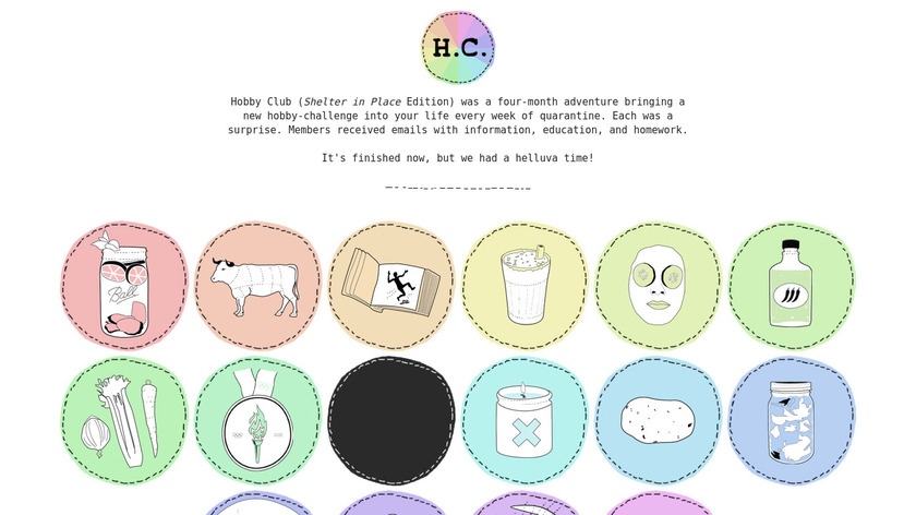 HobbyClub Landing Page