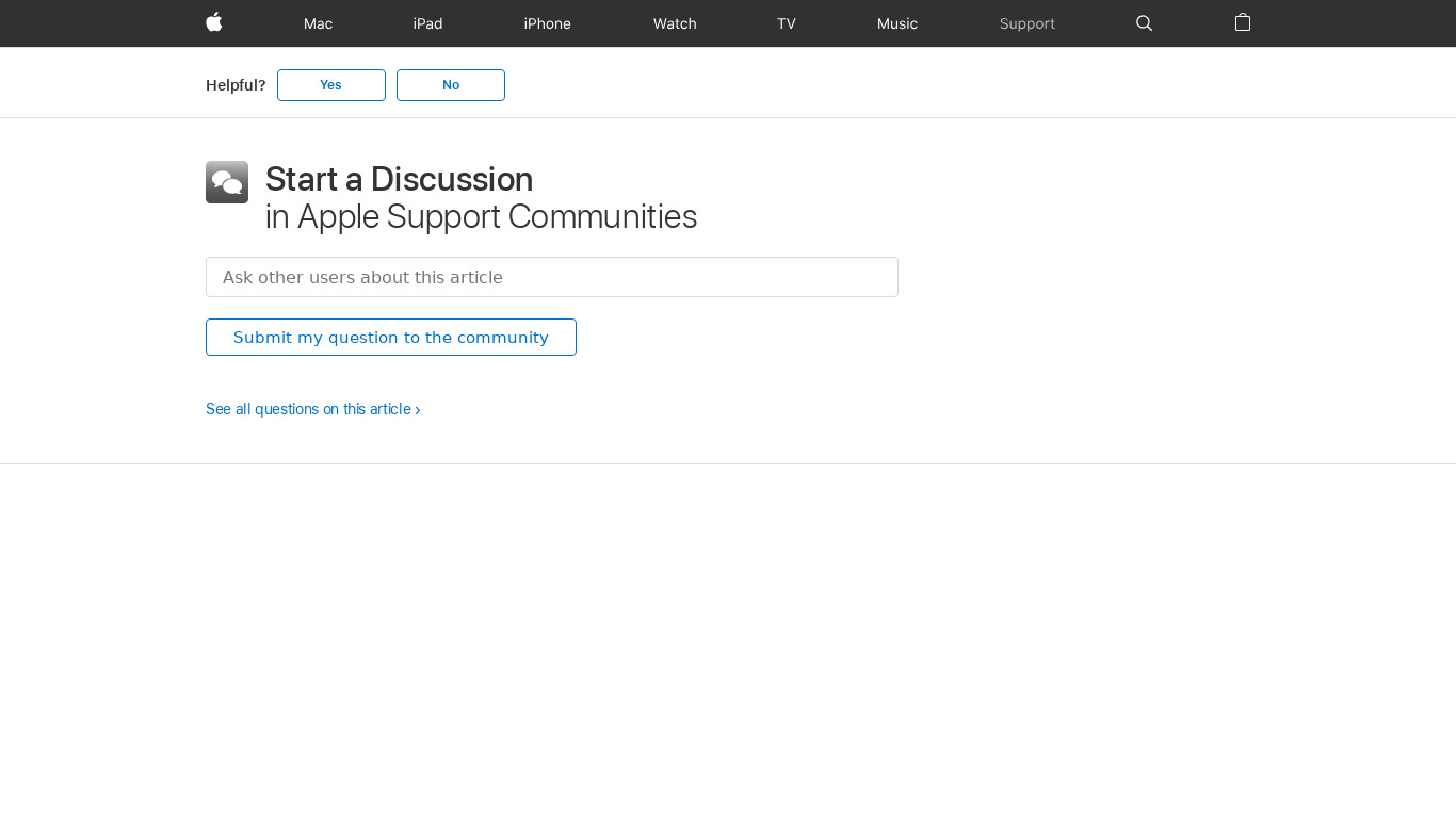 support.apple.com Apple Dictionary Landing page