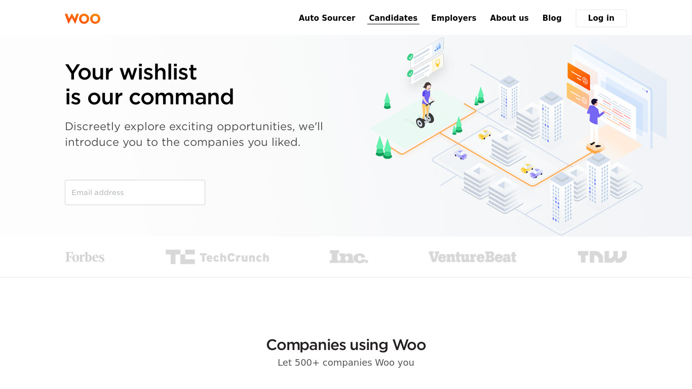 Helena by Woo Landing page
