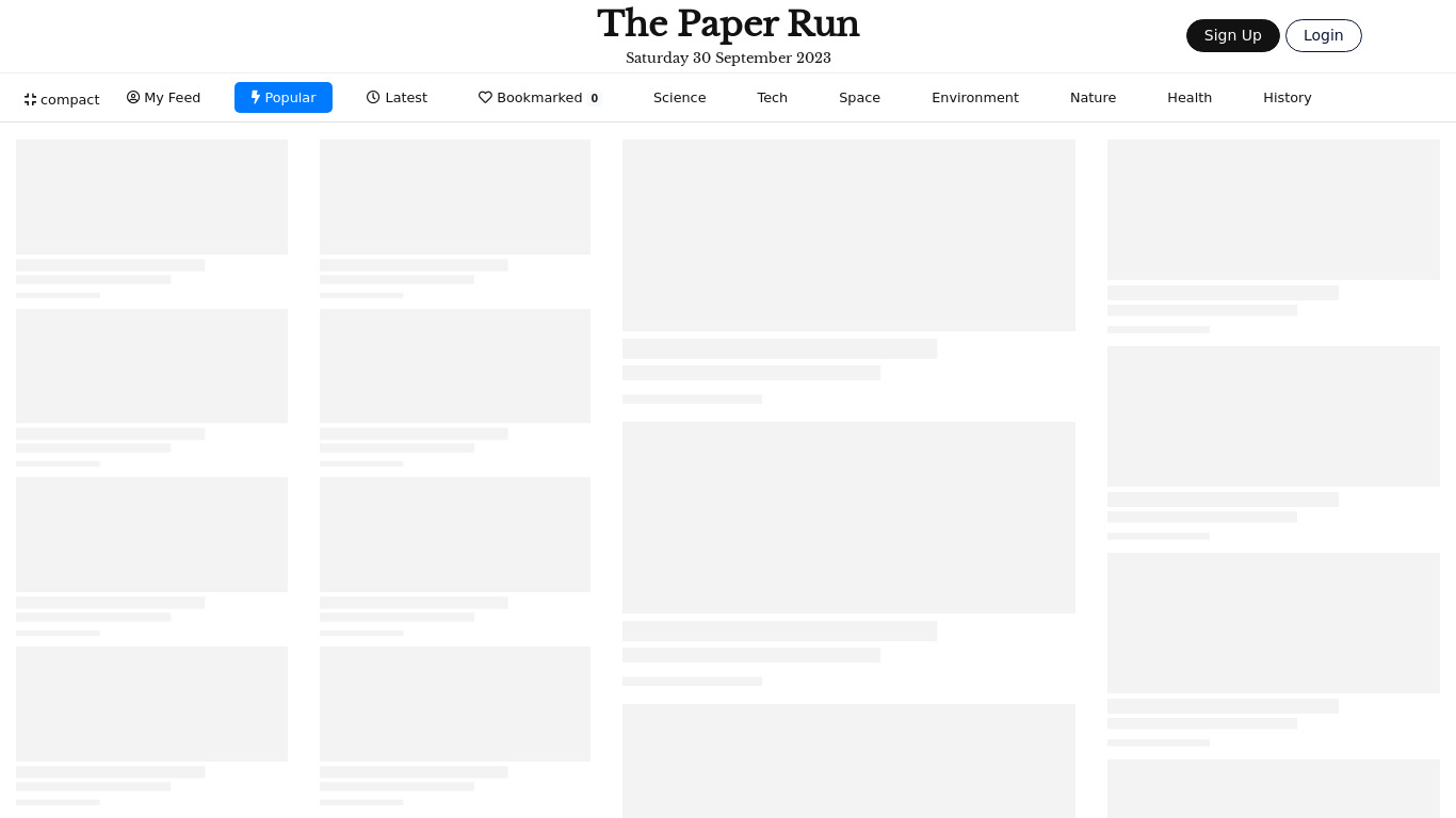 Paper Run Landing page