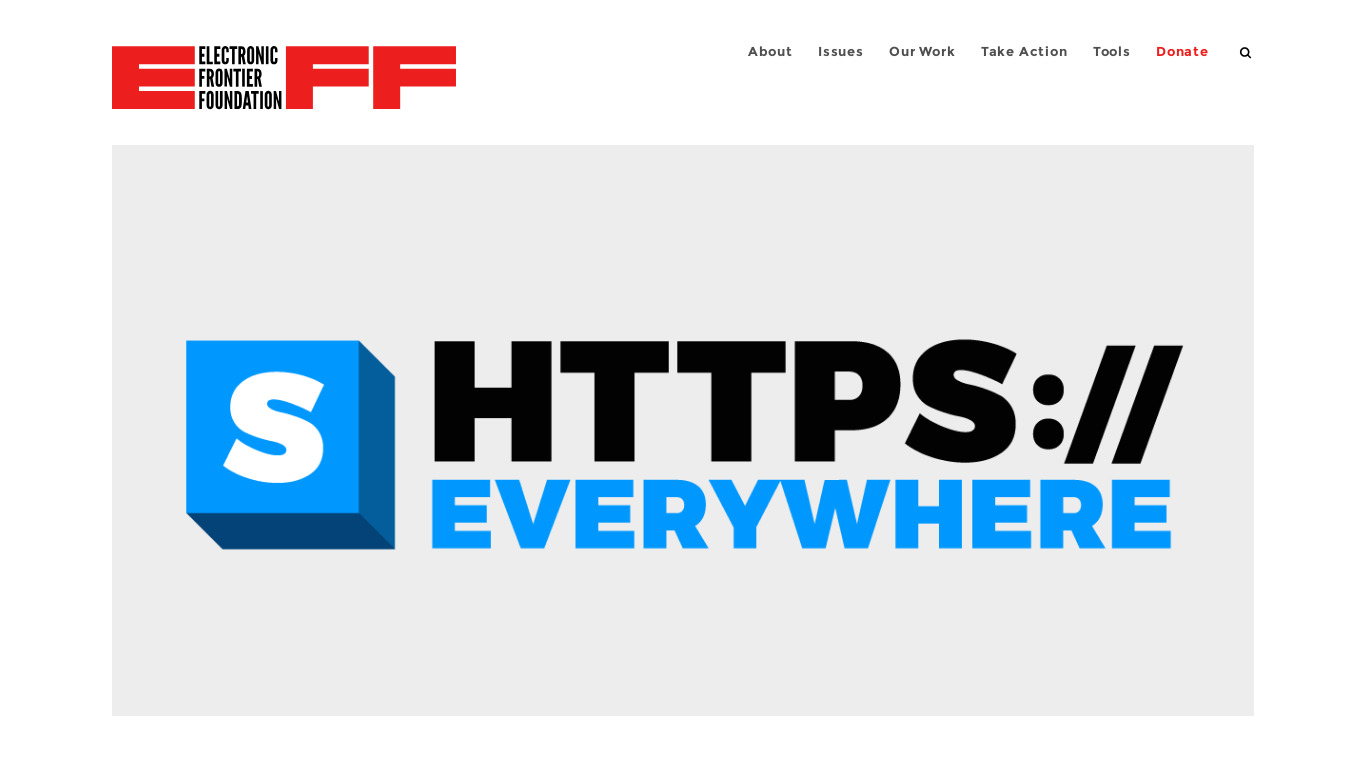 HTTPS Everywhere Landing page