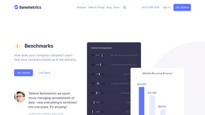 Baremetrics Benchmarks image