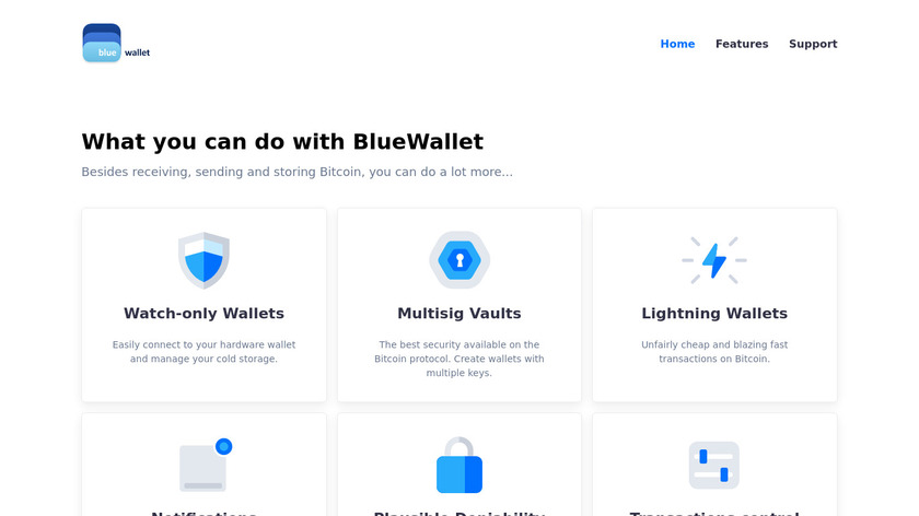 BlueWallet Landing Page