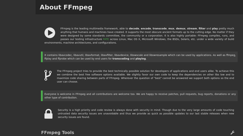 FFmpeg Landing Page