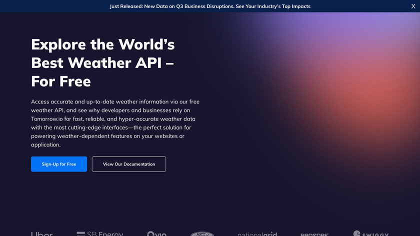 ClimaCell Micro Weather API Landing Page