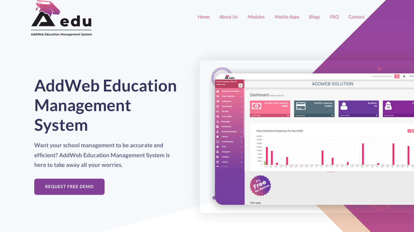 AddWeb Education Landing page