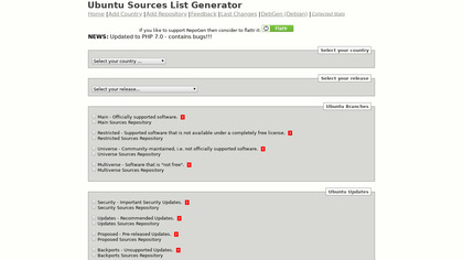 Ubuntu Sources List Generator image