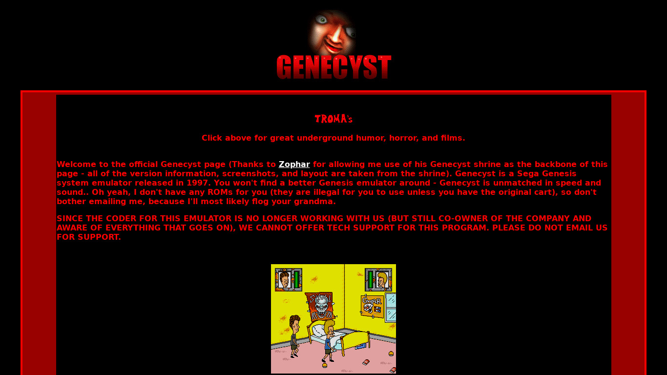 Genecyst Landing page