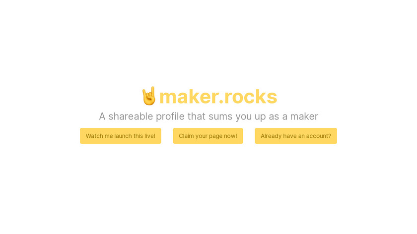 Maker.rocks Landing Page