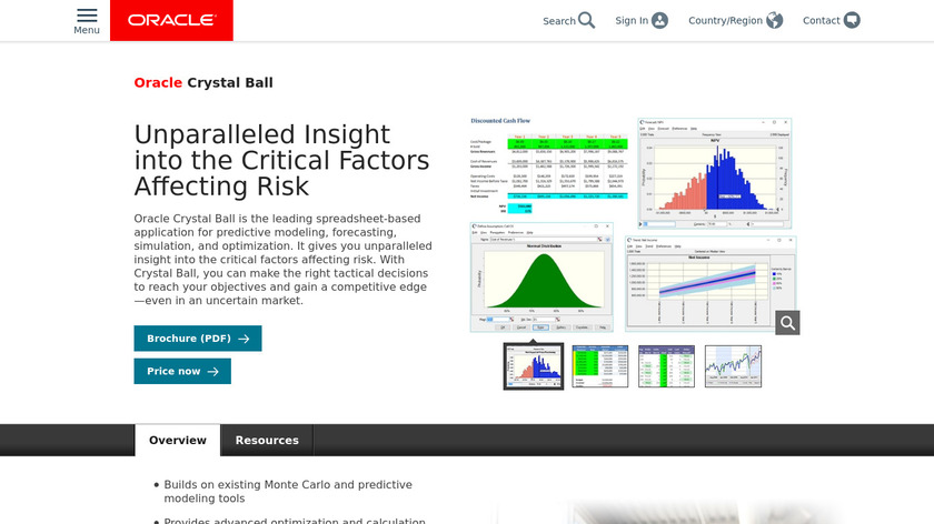 Oracle Crystal Ball Landing Page