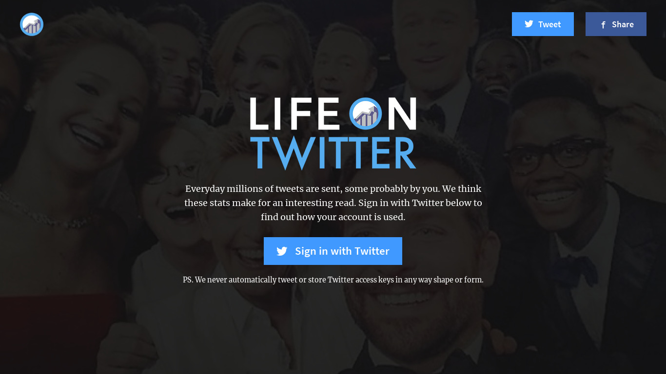 Life on Twitter Landing page