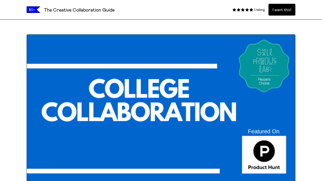 The College Collaboration Guide Landing page