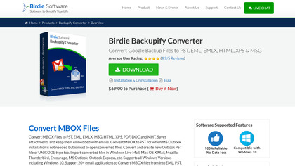 Birdie Backupify Converter image