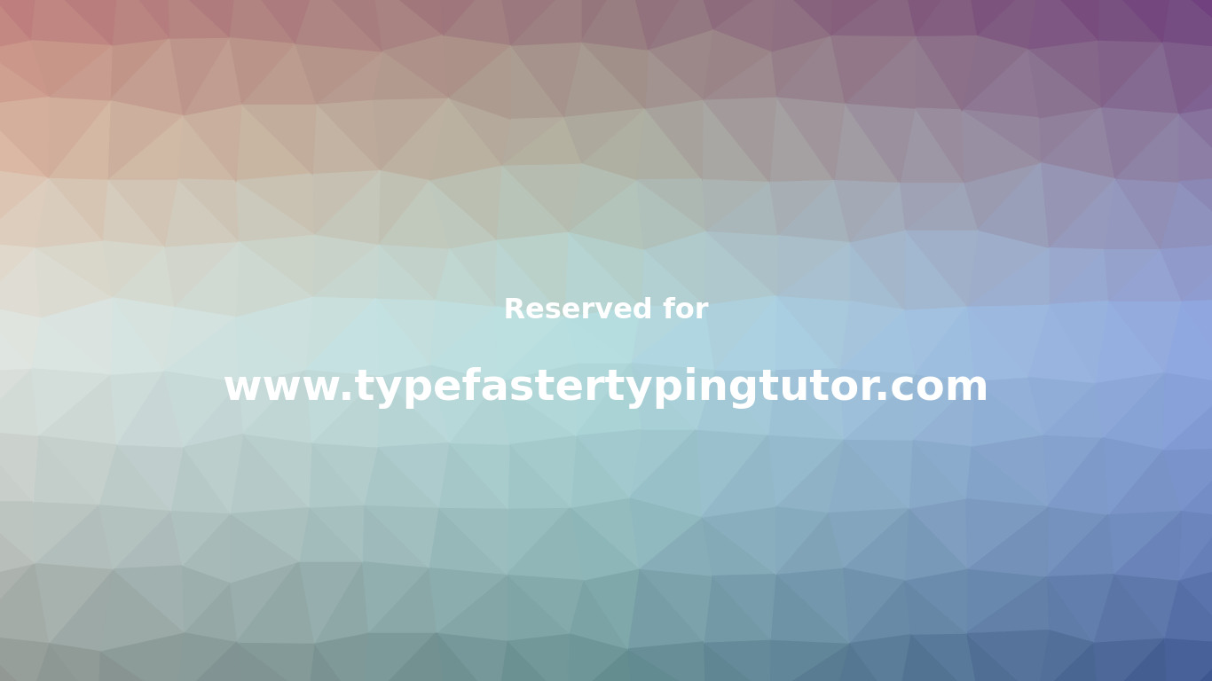 TypeFaster Typing Tutor Landing page